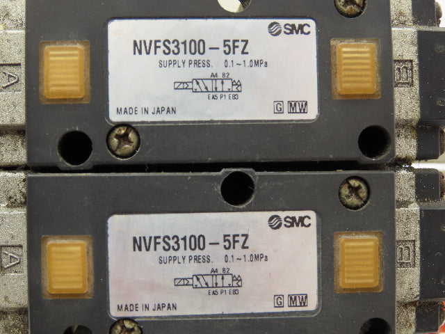 SMC NVFS3100-5FZ  5-Station Pneumatic Manifold with 24VDC Solenoid Valves