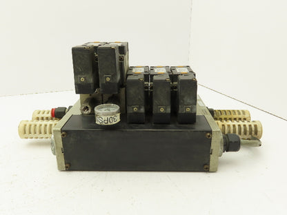 SMC NVFS3100-5FZ  5-Station Pneumatic Manifold with 24VDC Solenoid Valves