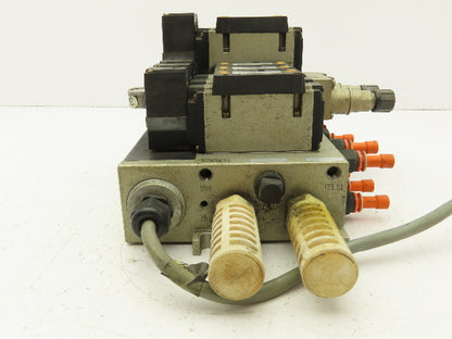 SMC NVFS3100-5FZ  5-Station Pneumatic Manifold with 24VDC Solenoid Valves