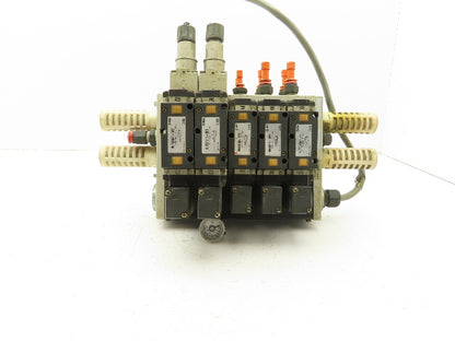 SMC NVFS3100-5FZ  5-Station Pneumatic Manifold with 24VDC Solenoid Valves