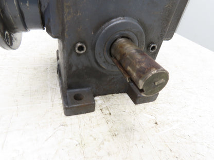 Winsmith 237MWU Worm Gearbox 20:1 Reducer 1.6Hp 90 RPM Dual Shaft 140TC