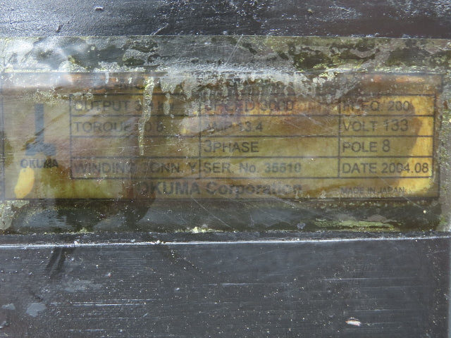 Okuma BL-MC100J-30S AC Servo Motor 3kW 3000 RPM 133V 13.4A 3PH Encoder