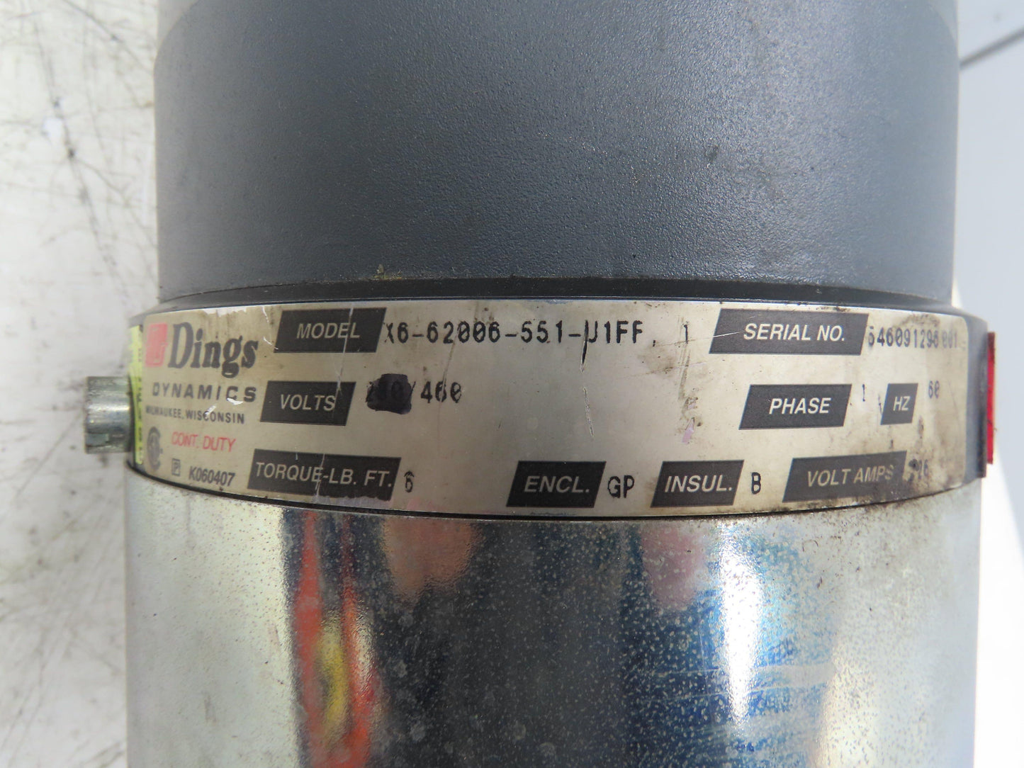 GE 5KE46PN8371B Dings Brake Motor 1Hp 1725 RPM 230/460VAC 143TC 5/8" Shaft