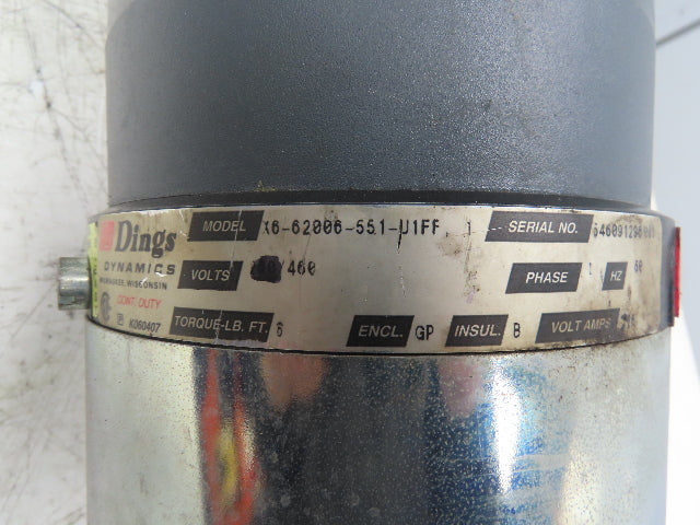 GE 5KE46PN8371B Dings Brake Motor 1Hp 1725 RPM 230/460VAC 143TC 5/8" Shaft