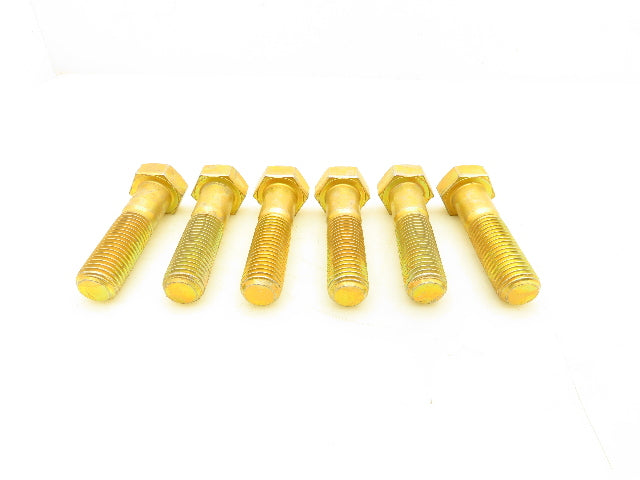 1"-8 x 4" Grade L9 Hex Head Cap Screw Bolt Zinc Yellow Coarse Thread Lot of 6