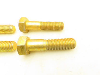 1"-8 x 4" Grade L9 Hex Head Cap Screw Bolt Zinc Yellow Coarse Thread Lot of 6