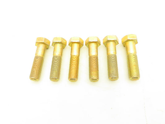 1"-8 x 4" Grade L9 Hex Head Cap Screw Bolt Zinc Yellow Coarse Thread Lot of 6