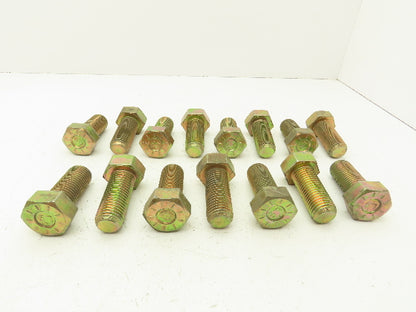 1-1/4"-7x3"Grade L9 Hex Head Cap Screw Bolt Zinc Course Thread Lot Of 15