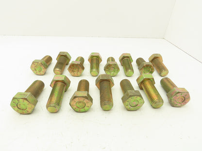 1-1/4"-7x3"Grade L9 Hex Head Cap Screw Bolt Zinc Course Thread Lot Of 15