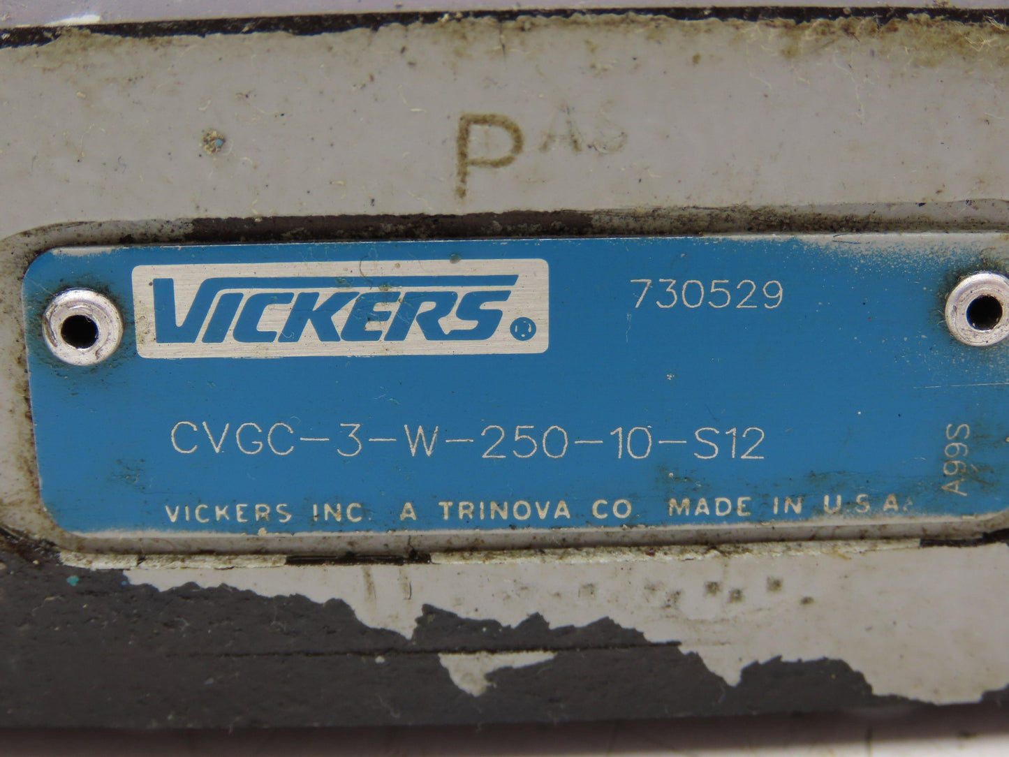 Vickers CVGC-3-W-250-10-S12 Hydraulic Pressure Relief Sandwich Valve
