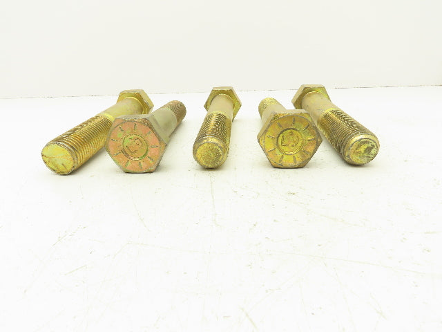 1-1/4"-7x7" Grade L9 Hex Head Cap Screw Bolt Course Thread Steel Lot Of 5