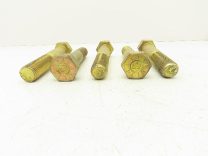 1-1/4"-7x7" Grade L9 Hex Head Cap Screw Bolt Course Thread Steel Lot Of 5