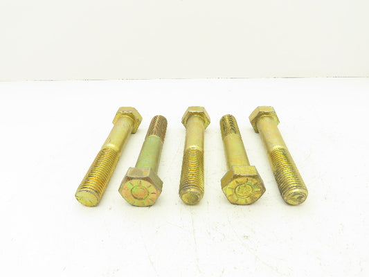1-1/4"-7x7" Grade L9 Hex Head Cap Screw Bolt Course Thread Steel Lot Of 5