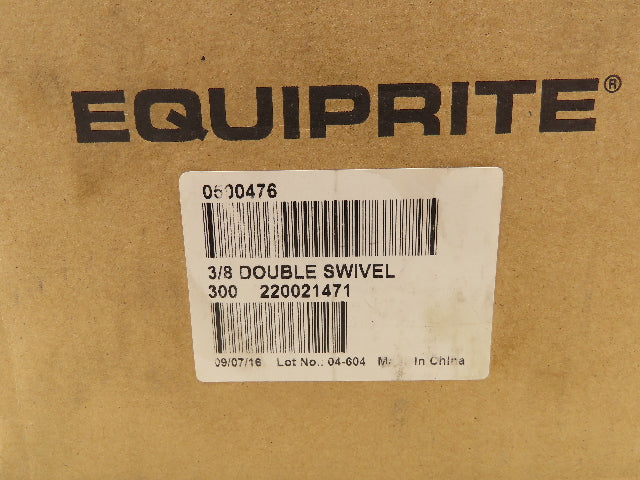 EquipRite 3/8" x 1-1/2" Double Swivel Cable Snap Eye Hook Link  Box of 300