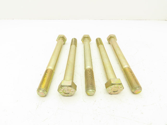 7/8"-9x9" Grade L9 Hex Head Cap Screw Bolt Course Thread Alloy Steel Lot Of 5