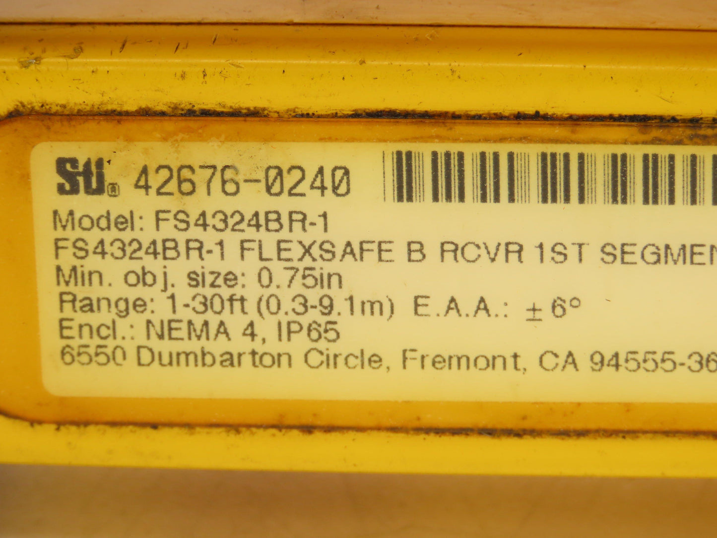 Sti FS4324BR-1 Flexsafe Light Curtain 24" FS4300 Receiver Transmitter Set
