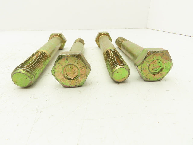 1"-8x7"Grade L9 Hex Head Cap Screw Bolt Course Thread Alloy Steel Lot Of 4