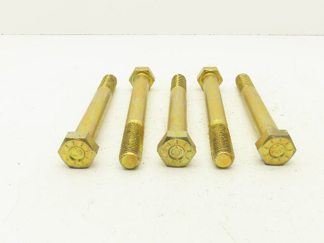 1"-8x9"Grade L9 Hex Head Cap Screw Bolt Course Thread Alloy Steel Lot Of 5