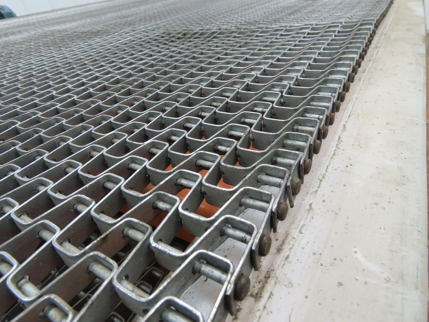 48"x 6' Steel Belt Wire Mesh Drying Conveyor 35FPM Chain Drive Shuttle Track