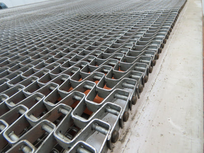 48"x 6' Steel Belt Wire Mesh Drying Conveyor 35FPM Chain Drive Shuttle Track