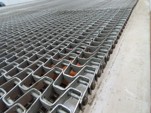 48"x 6' Steel Belt Wire Mesh Drying Conveyor 35FPM Chain Drive Shuttle Track