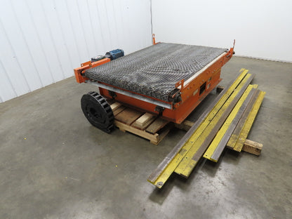 48"x 6' Steel Belt Wire Mesh Drying Conveyor 35FPM Chain Drive Shuttle Track