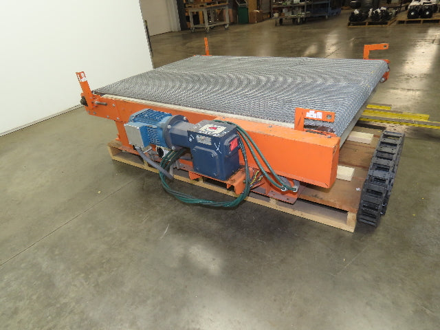 48"x 6' Steel Belt Wire Mesh Drying Conveyor 35FPM Chain Drive Shuttle Track