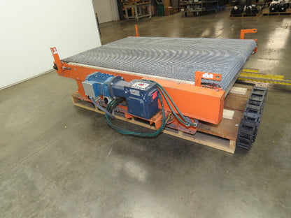 48"x 6' Steel Belt Wire Mesh Drying Conveyor 35FPM Chain Drive Shuttle Track