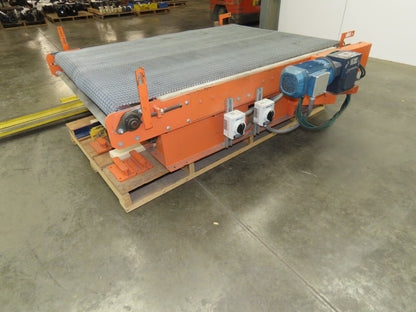 48"x 6' Steel Belt Wire Mesh Drying Conveyor 35FPM Chain Drive Shuttle Track