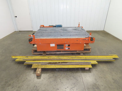 48"x 6' Steel Belt Wire Mesh Drying Conveyor 35FPM Chain Drive Shuttle Track