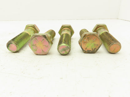 1"-8x4"Grade 8 Hex Head Cap Screw Bolt Course Thread Alloy Steel Lot Of 5