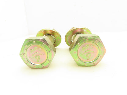 1-1/8"-7x6" Grade PFC9 Hex Head Cap Screw Bolt With Washer And Nut Set Lot Of 2