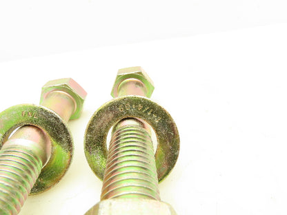 1-1/8"-7x6" Grade PFC9 Hex Head Cap Screw Bolt With Washer And Nut Set Lot Of 2