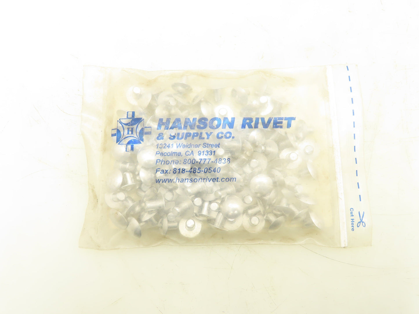 Hanson Grainger 55A0806-EA-100 Aluminum Solid Rivet 1/4 x 3/8" 100 Pack Lot of 4