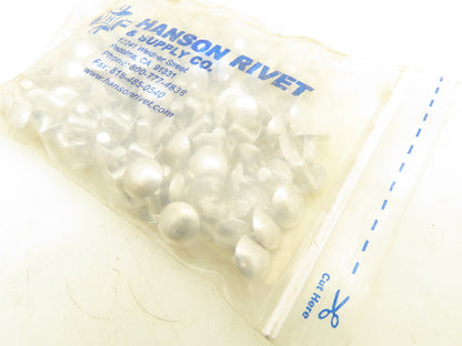 Hanson Grainger 55A0806-EA-100 Aluminum Solid Rivet 1/4 x 3/8" 100 Pack Lot of 4