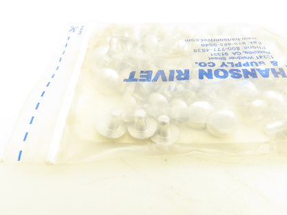 Hanson Grainger 55A0806-EA-100 Aluminum Solid Rivet 1/4 x 3/8" 100 Pack Lot of 4