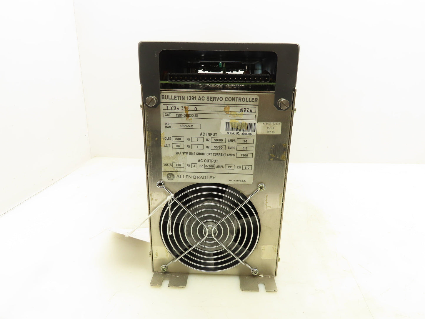 Allen Bradley 1391-DES22-DI Digital AC Servo Controller Drive 230V 3Ph 8kw