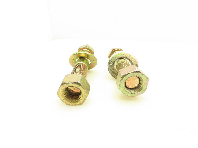 1-1/8"-7x6" Grade L9 Hex Head Cap Screw Bolt With Washer And Nut Set Lot Of 2