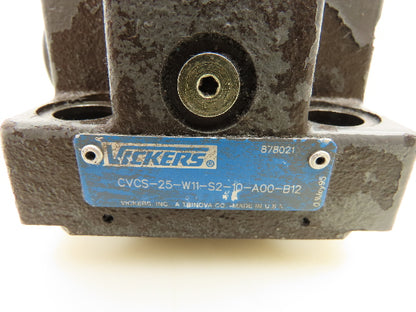 Vickers CVCS-25-W11-S2-10-A00-B12 Slip-In Cartridge Relief Valve Cover