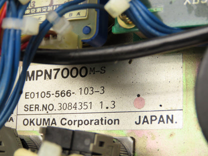 Okuma E0105-566-103-3 MPN7000 M-S HMI Operator Control Panel  - Cracked frame