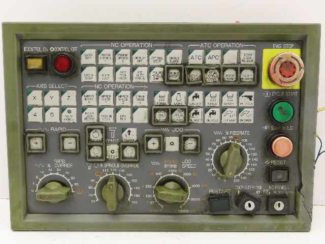 Okuma E0105-566-103-3 MPN7000 M-S HMI Operator Control Panel  - Cracked frame