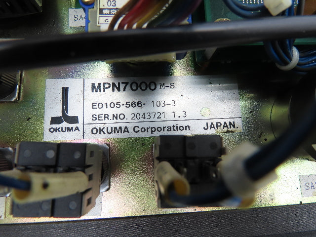 Okuma E0105-566-103-3 MPN7000 M-S HMI Operator Control Panel