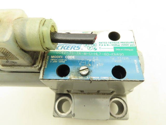 Vickers CVCS-32-W11-S2-10-S20-A00-B99-Y10 Cartridge Valve Control Cover 24V