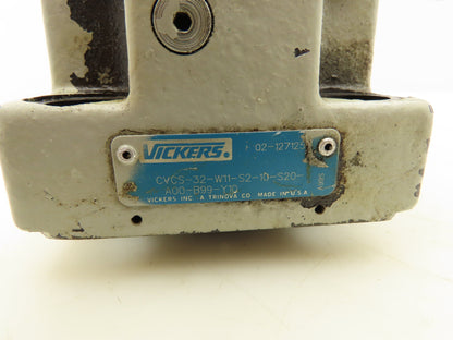 Vickers CVCS-32-W11-S2-10-S20-A00-B99-Y10 Cartridge Valve Control Cover 24V