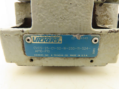 Vickers CVCS-25-C1-S2-W-250-11-S24-AP10-P10 Cartridge Valve Control Cover 24V