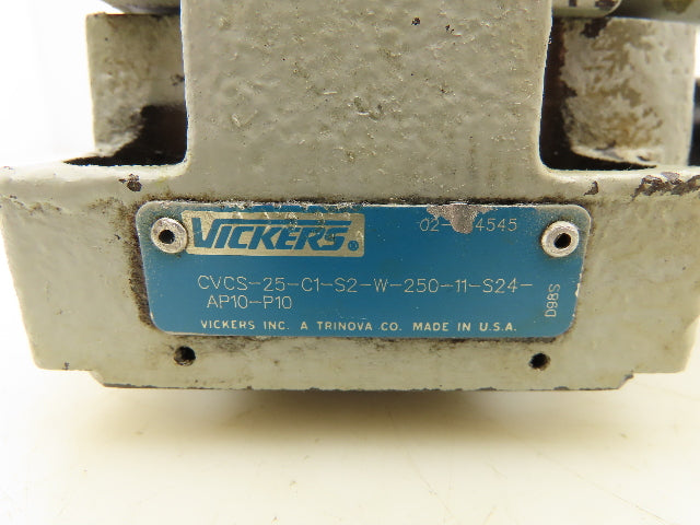 Vickers CVCS-25-C1-S2-W-250-11-S24-AP10-P10 Cartridge Valve Control Cover 24V