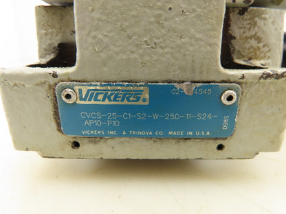 Vickers CVCS-25-C1-S2-W-250-11-S24-AP10-P10 Cartridge Valve Control Cover 24V