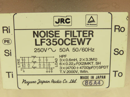 JRC LF350CEW7 Noise Filter 250V 50A Lot of 3