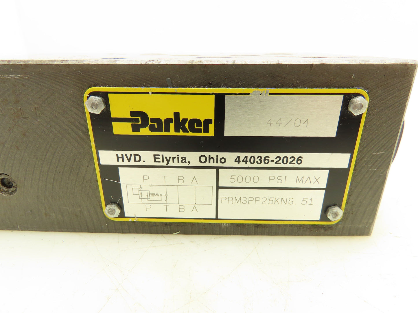 Parker PRM3PP25KNS 51 Hydraulic Pressure Reducing Sandwich Valve 5000 PSI