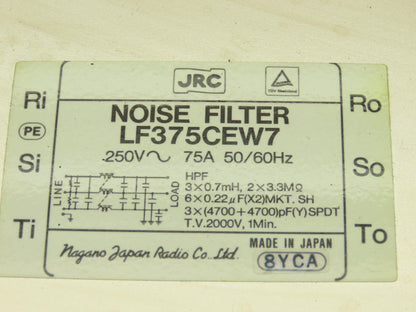 JRC LF375CEW7 Noise Filter 250V 75A Lot of 3